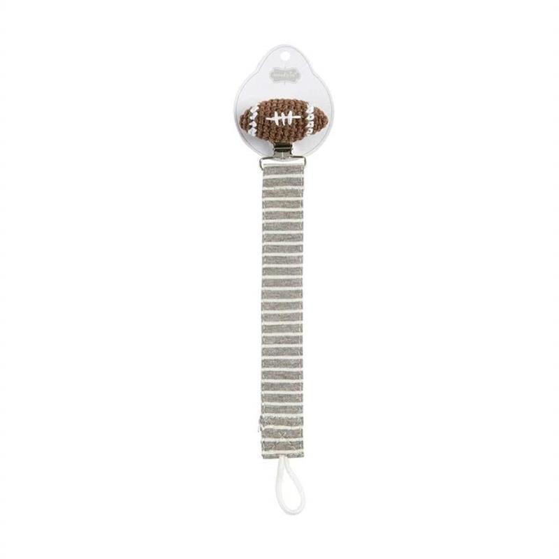 Mud Pie Football Knit Pacy Clip Image 1