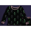 Mud Pie - Girl Pink Skeleton Glow Toddler Pajamas Image 2