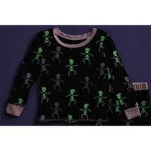 Mud Pie - Girl Pink Skeleton Glow Toddler Pajamas Image 2