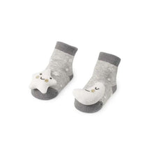 Mud Pie - Gray Moon & Star Rattle Toe Socks Image 1