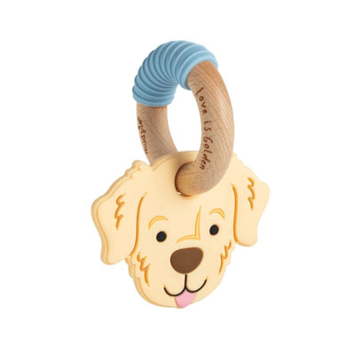 Mud Pie Light Golden Retriever Teether Image 1
