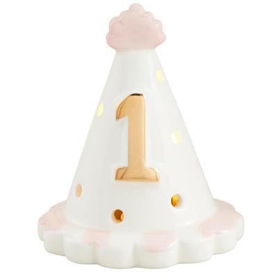 Mud Pie - Pink Birthday Hat Light-Up Sitter Image 1