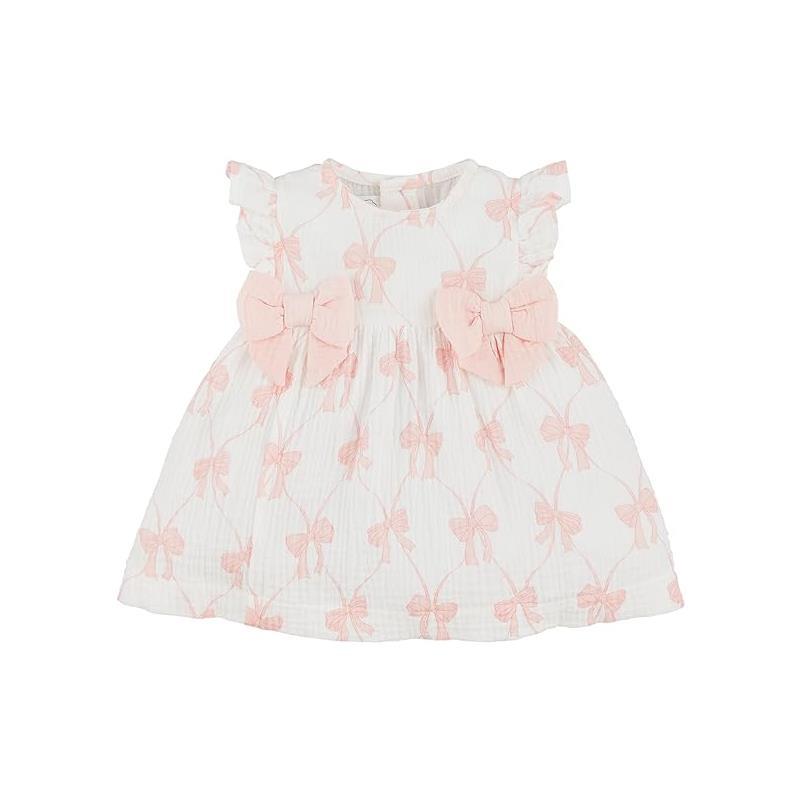 Mud Pie - Pink Bow Baby Dress Image 1