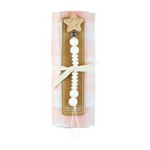 Mud Pie - Pink Gingham Swaddle & Pacy Clip Set Kit Image 1