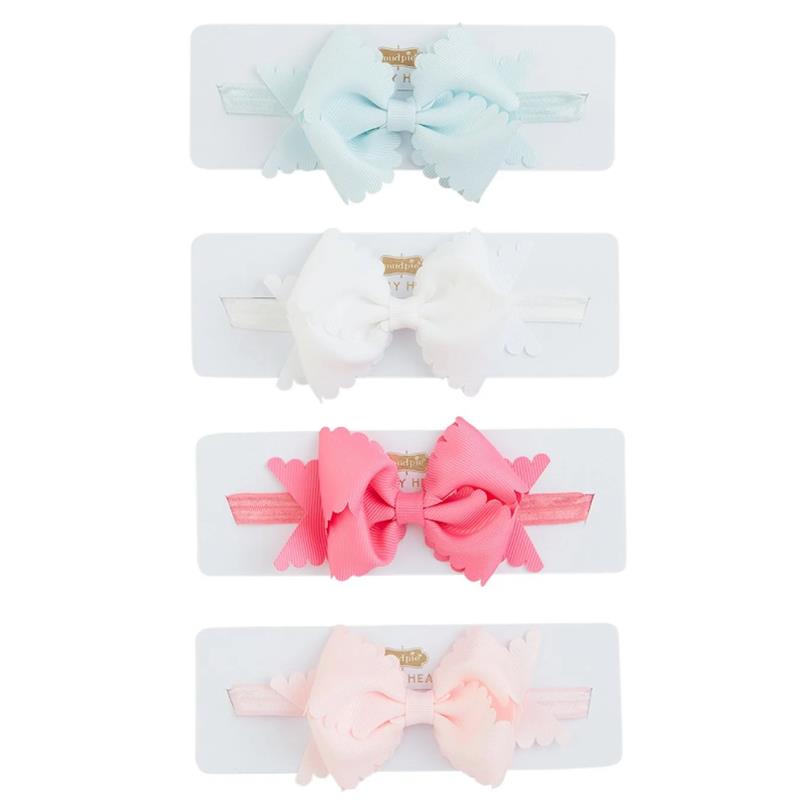 Mud Pie - Scallop Bow Headbands, Light Blue Image 2