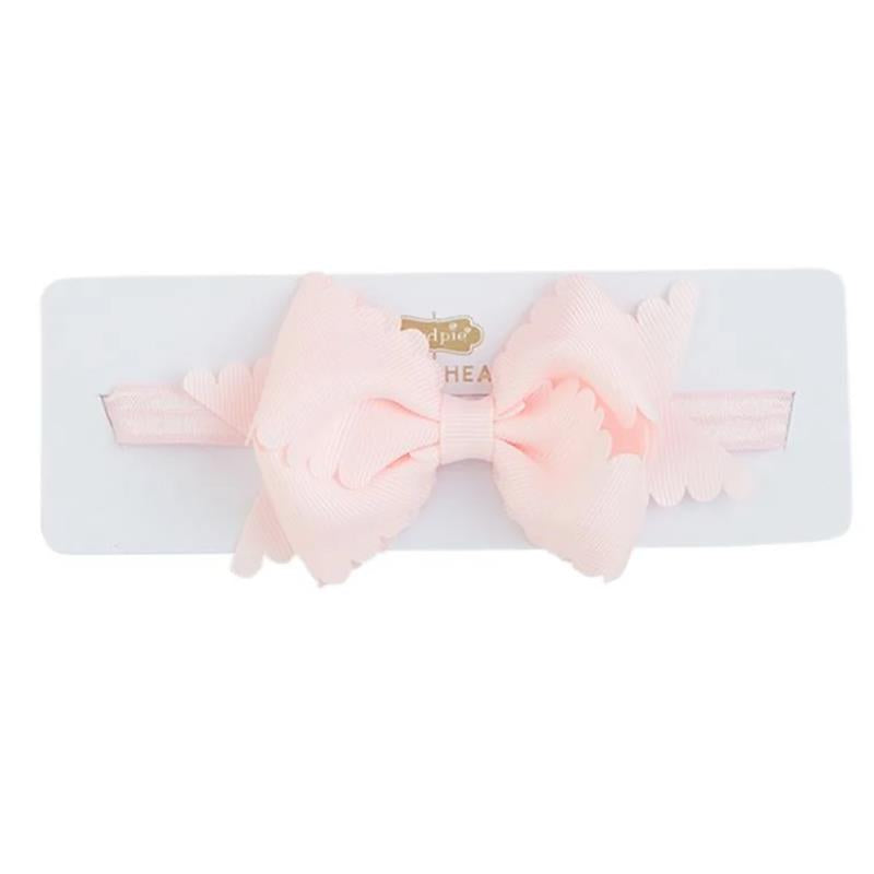 Mud Pie - Scallop Bow Headbands, Light Pink Image 1