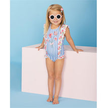 Mud Pie - Striped Floral Swimsuit Image 2