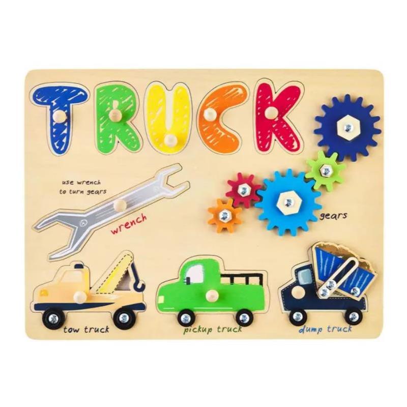 Mud Pie - Truck Busy Board Wood Puzzle Image 1