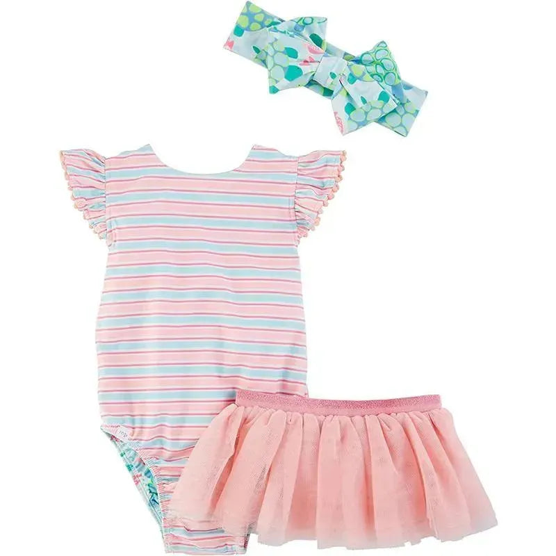 Mud Pie - Turtle/Stripe Reversible Swimsuit & Tutu Set Image 2