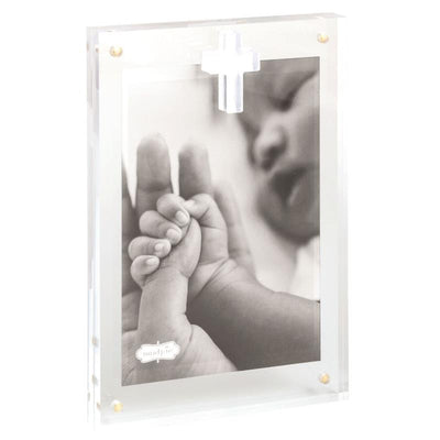 Mud Pie Vertical Layered Cross Acrylic Frame
