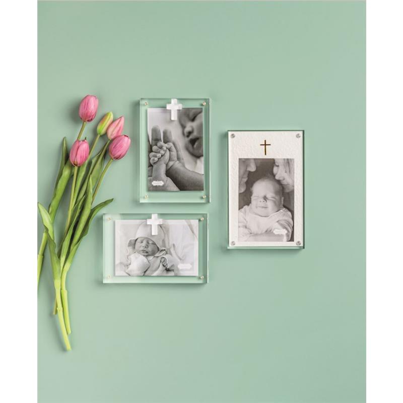 Mud Pie Vertical Layered Cross Acrylic Frame