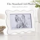 Mud Pie White Enamel Cross 4x6 Picture Frame