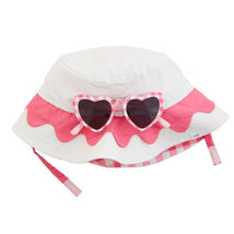 Mud Pie - White Scallop Hat & Sunglasses Set Image 1