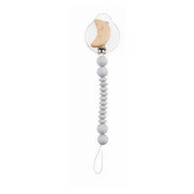 Mud Pie - Wood And Silicone Pacy Clip Spinner, Grey Moon Image 1