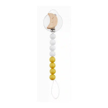 Mud Pie - Wood And Silicone Pacy Clip Spinner, Yellow Moon Image 1