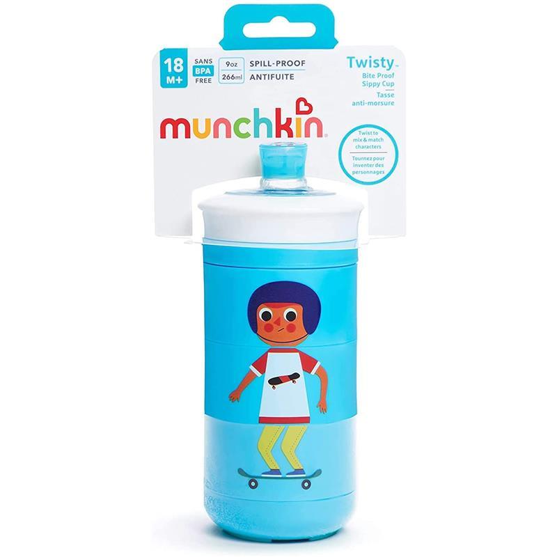 Munchkin - 1 Pk 9 Oz Twisty Bite Proof Sippy Cup, Animals Image 3