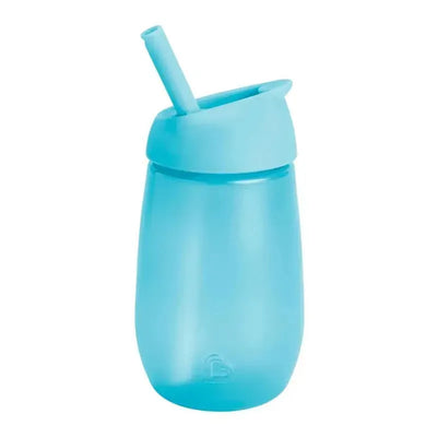 Blue 10 oz Simple Clean Straw Cup by Munchkin with a soft straw and easy-grip body for toddlers.