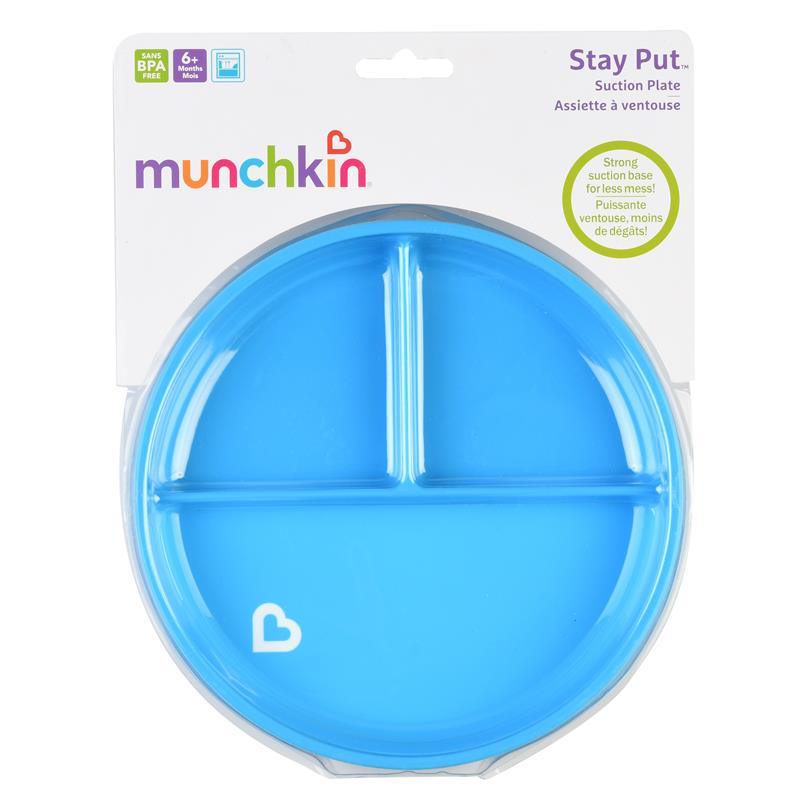 Munchkin 2019 Stay Put Suction Plate, Assorted Colors (Blue, Purple, Green & Pink) Image 1