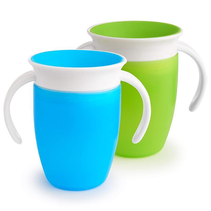 Munchkin - 2Pk Miracle 360° Trainer Cup, Blue/Green Image 1