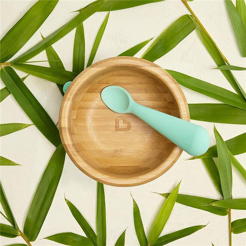Munchkin - Bambou Suction Bowl & Silicone Spoon Image 5