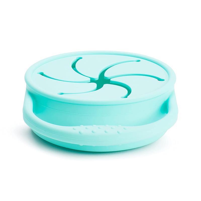 Munchkin - C’est Silicone! Collapsible Snack Catcher with Lid, Mint