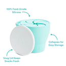 Munchkin - C’est Silicone! Collapsible Snack Catcher with Lid, Mint Image 3