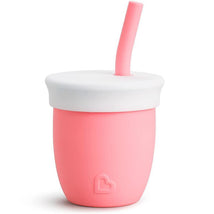 Munchkin - C’est Silicone! Training Cup with Straw, Coral Image 1