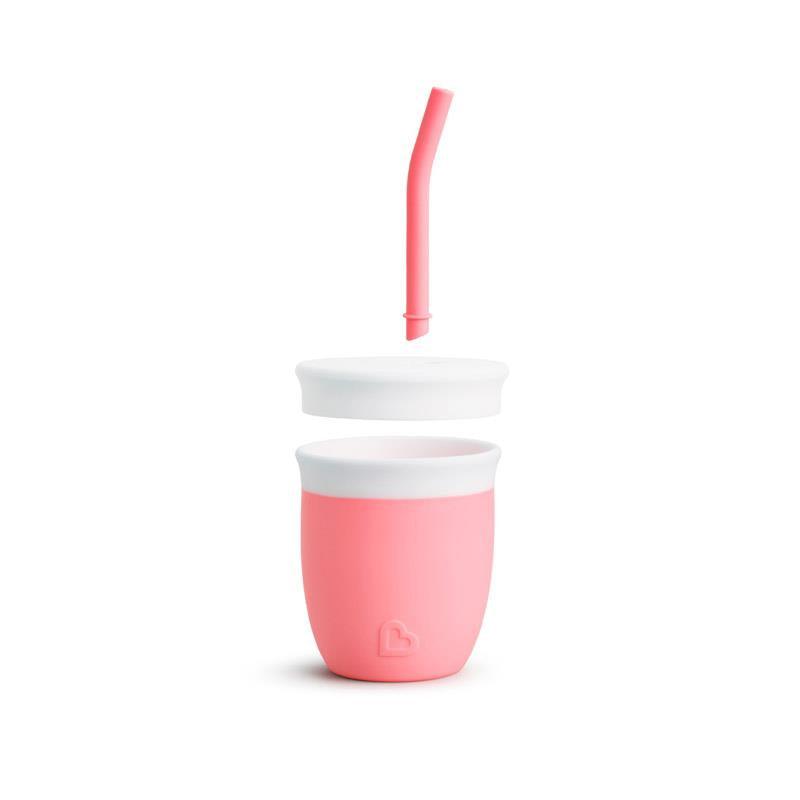 Munchkin - C’est Silicone! Training Cup with Straw, Coral Image 5
