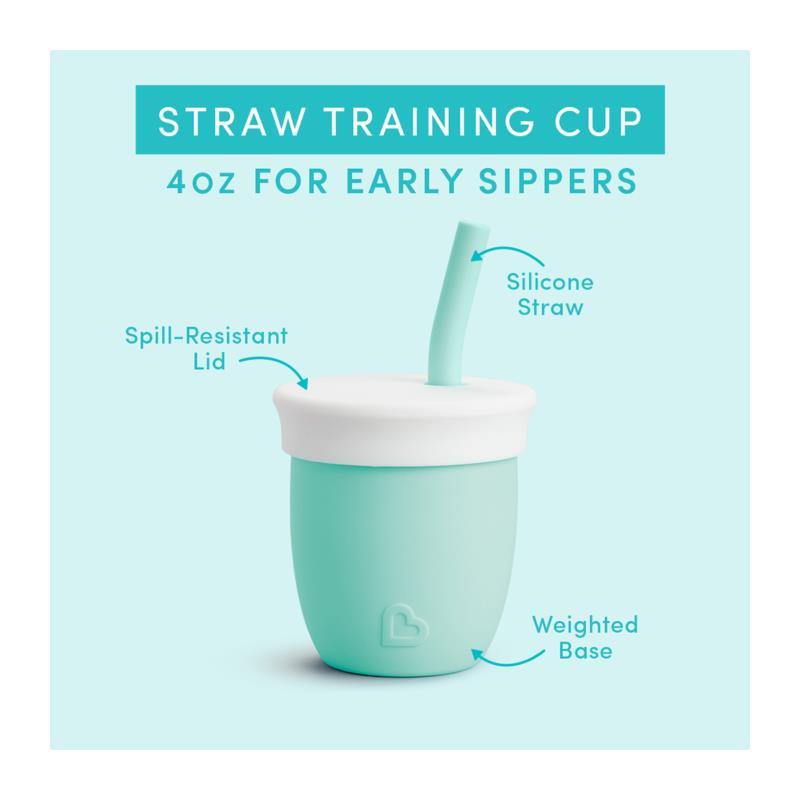 Munchkin - C’est Silicone! Training Cup with Straw, Mint Image 3