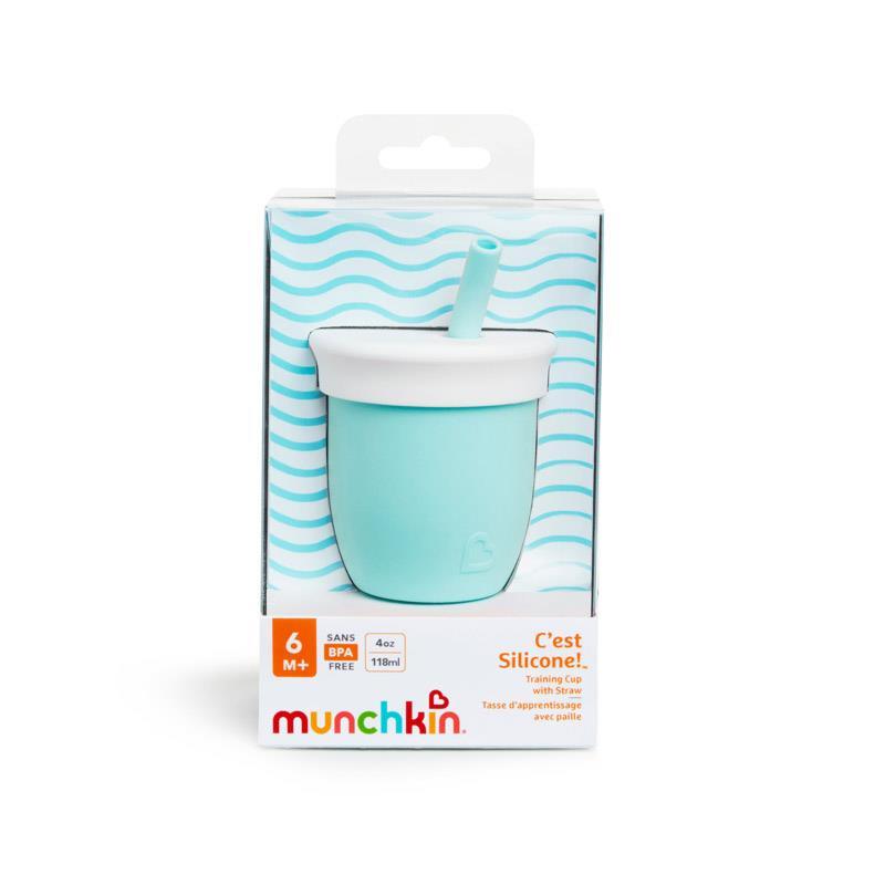 Munchkin - C’est Silicone! Training Cup with Straw, Mint Image 4