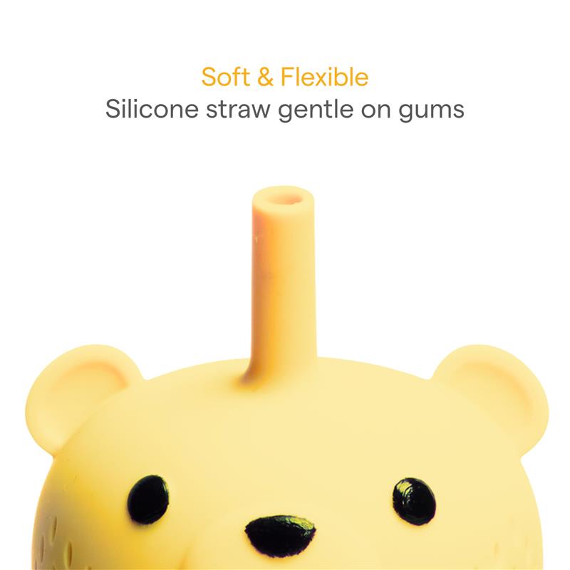 Munchkin Gentle Transition Honey Bear Straw Cup for Babies, Yellow Image 4