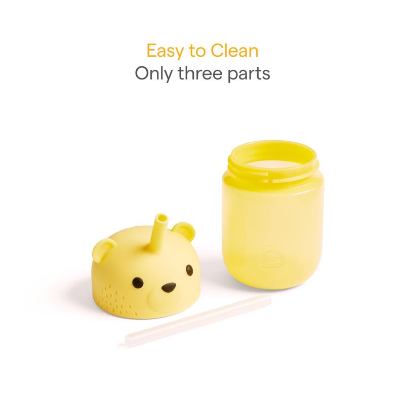 Munchkin Gentle Transition Honey Bear Straw Cup for Babies, Yellow Image 5