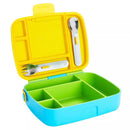 Munchkin - Lunch Bento Box with Stainless Steel Utensils ( Green & Yellow) Image 6