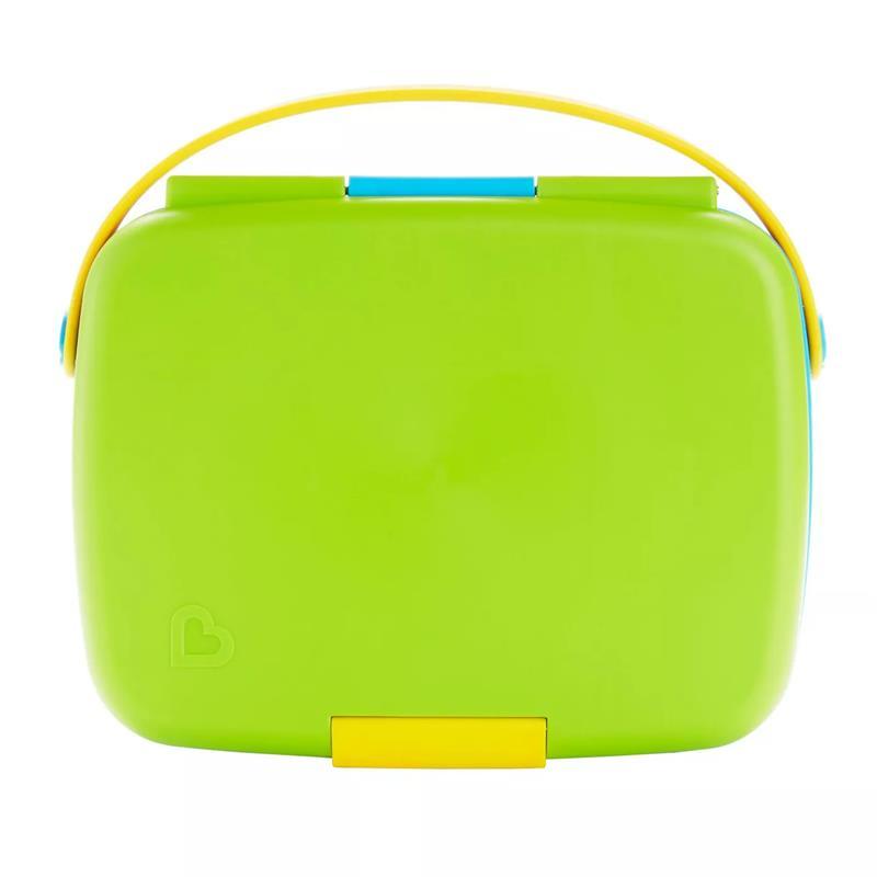 Munchkin - Lunch Bento Box with Stainless Steel Utensils ( Green & Yellow) Image 8