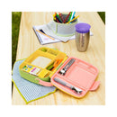 Munchkin - Lunch Bento Box with Stainless Steel Utensils (Yellow & Pink) Image 6