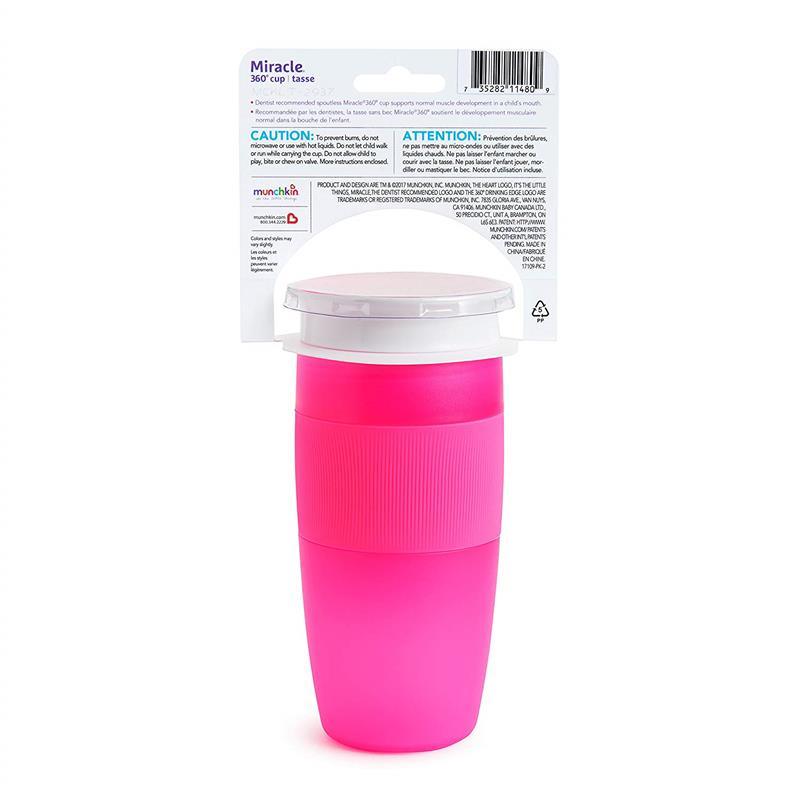 Munchkin Miracle 360 Sippy Cup 14Oz - Pink Image 5