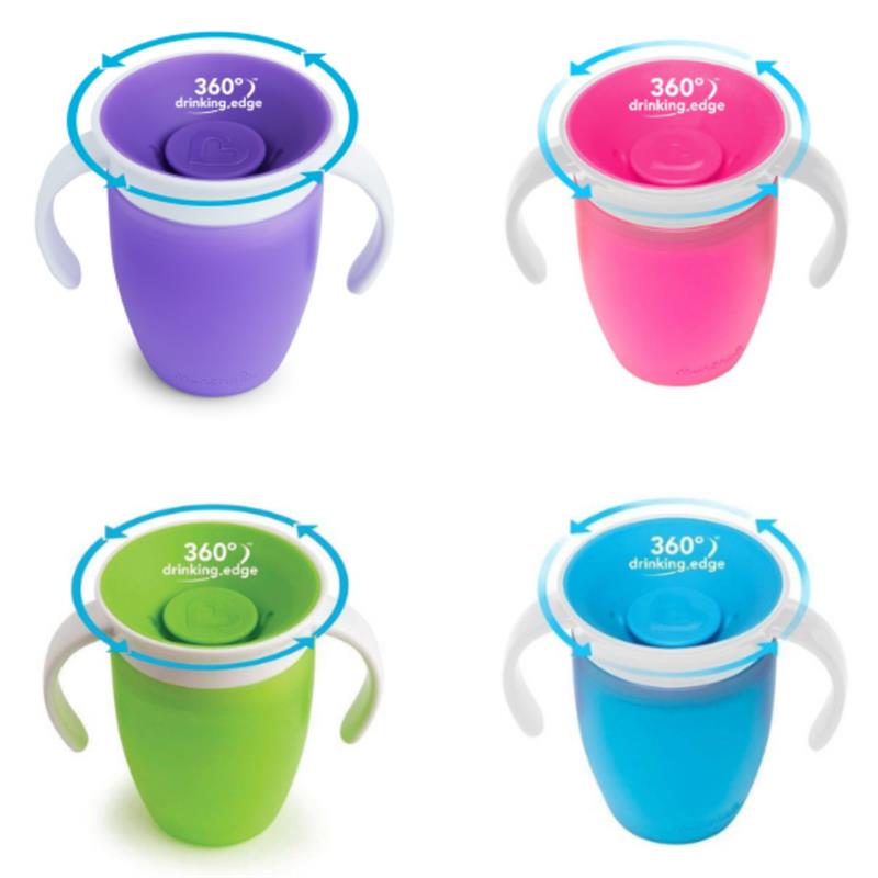 Munchkin Miracle 360° - Vaso Entrenador 7oz, Colores Variados