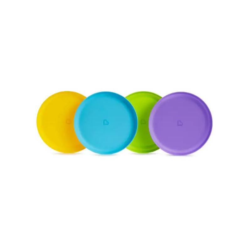 Munchkin Multi Plates, 4-Pack (Yellow, Blue, Green & Purple) Image 1