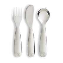 Munchkin Polish Stainless Steel Toddler Fork, Knife and Spoon Set Image 1