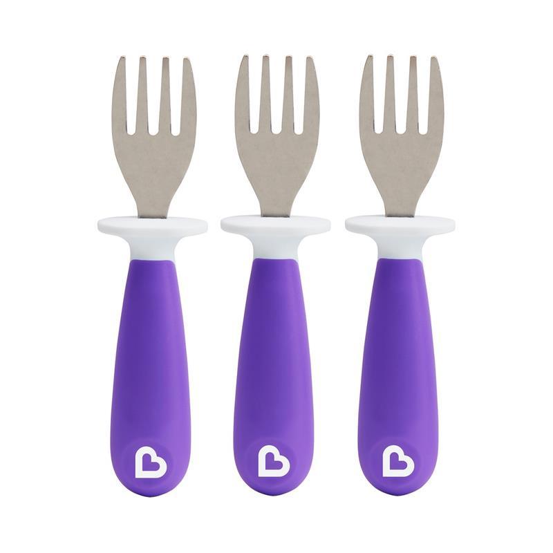 Munchkin - Raise 3Pk Toddler Forks, Purple Image 1