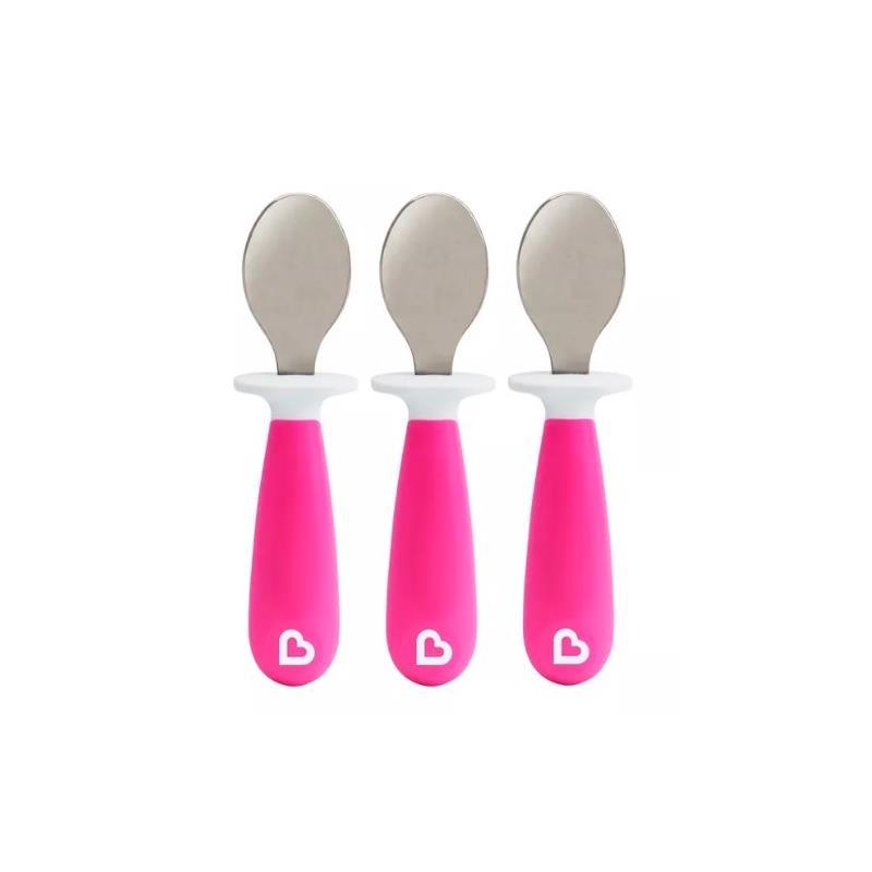 Munchkin - Raise 3Pk Toddler Spoons, Pink Image 1