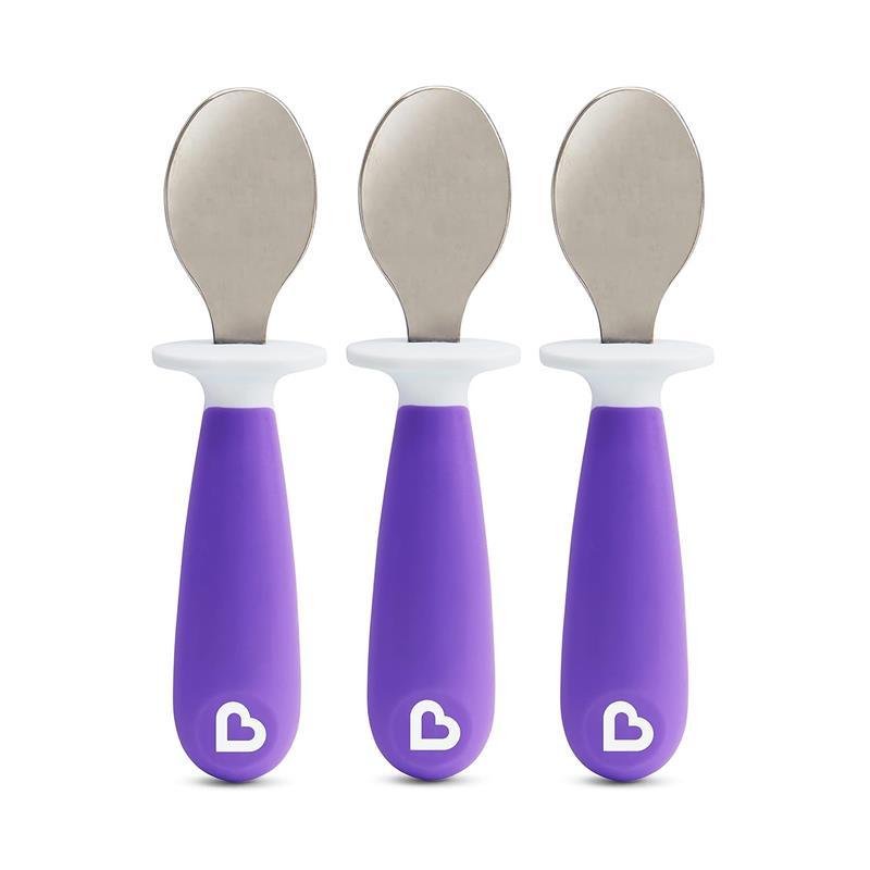 Munchkin - Raise 3Pk Toddler Spoons - Purple Image 1