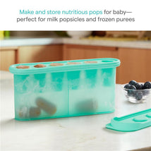 Munchkin Silicone Baby Food Freezer Tray with Lid, Mint Image 2
