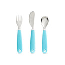 Munchkin Splash Toddler Fork, Knife & Spoon Set, Blue Image 1