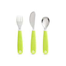 Munchkin Splash Toddler Fork, Knife & Spoon Set, Green Image 1