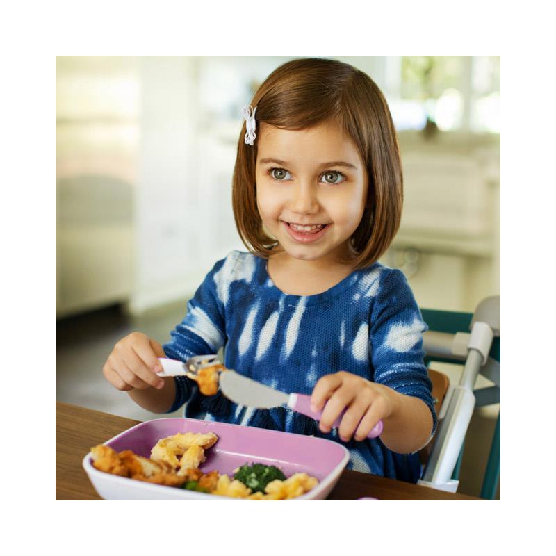Munchkin Splash Toddler Fork, Knife & Spoon Set - Purple Image 5