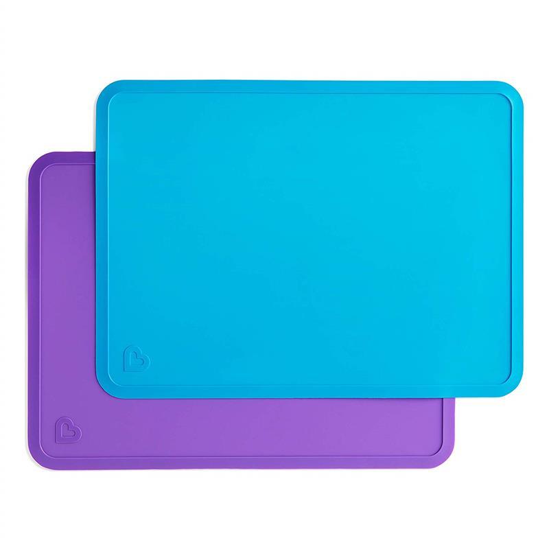 Munchkin Spotless Silicone Placemats - 2 Pack (Purple/Blue) Image 5