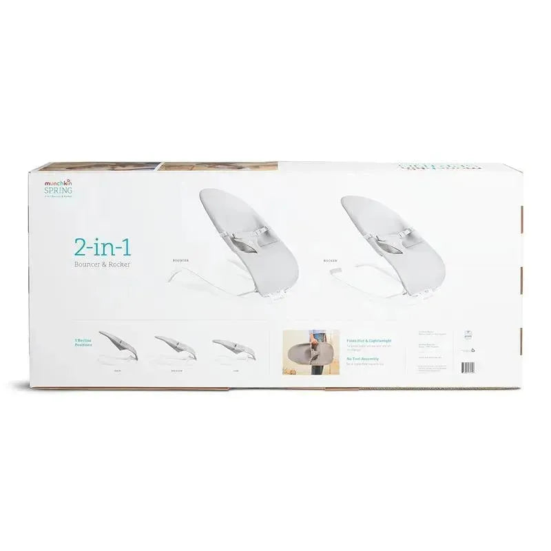 Munchkin - Spring 2 in 1 Baby Bouncer and Rocker, Portable, Lightweight and Compact with 3 Recline Positions Image 3