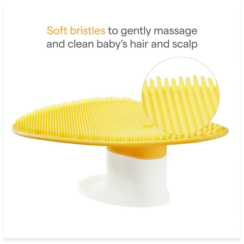Munchkin Squeeze & Scrub Silicone Baby Bath Brush with Soap and Shampoo Dispenser Image 2