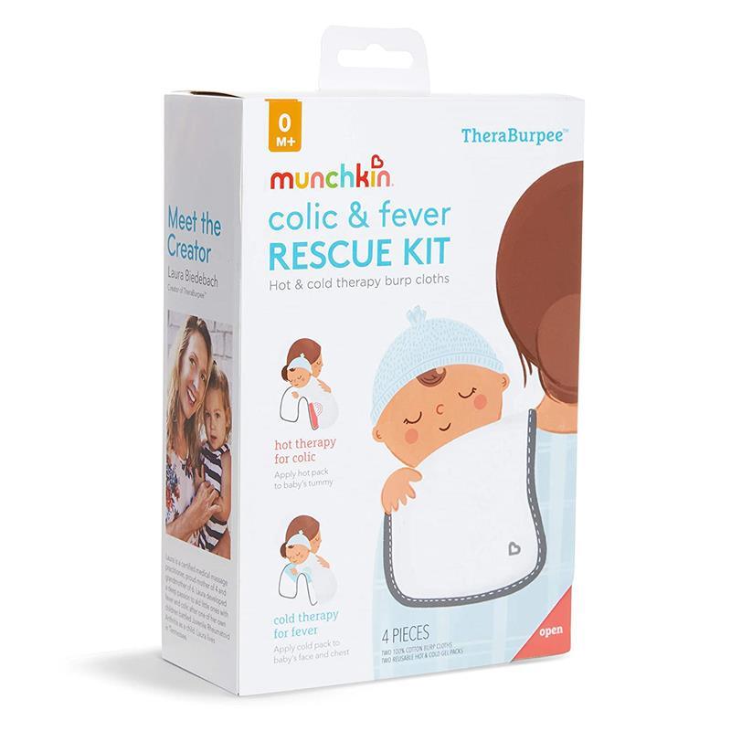 Munchkin Theraburpee Colic & Fever Rescue Kit, Hot & Cold Therapy Burp Cloths Image 3